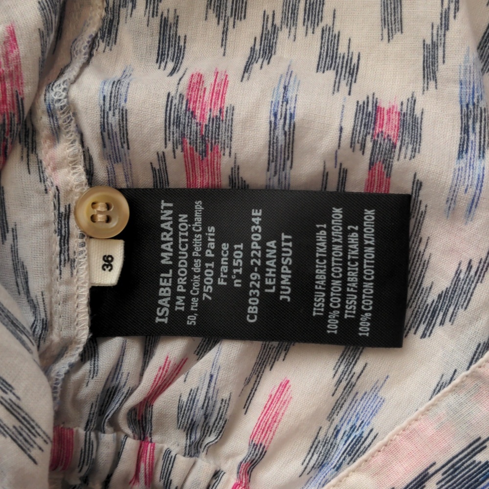 ISABEL MARANT Étoile Lehana Long Sleeve Ikat Romper - Picture 10 of 11